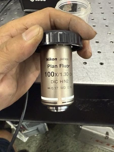 Nikon Plan Fluor 100X/1.30 Oil Objective – DIC H/N2 ∞ - Picture 1 of 9
