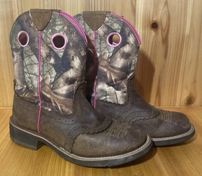 Botas de Vaquero Ariat Fatbaby Western Camufladas Cuero Marrón Rancho 10006854 Para Mujer 8B Foto 1 de 4