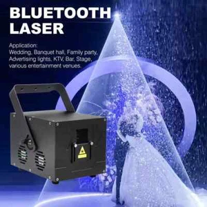 Bluetooth APP 15W Animation Laser Light 25kpps Galvano Laser Gobo Disco Light - Picture 1 of 8