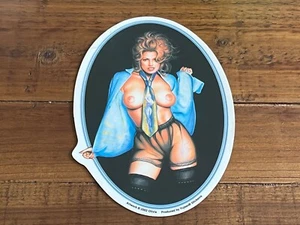 STICKER  AUTOCOLLANT PIN UP BLU SHIRT & TIE 2002 OLIVIA - Picture 1 of 2