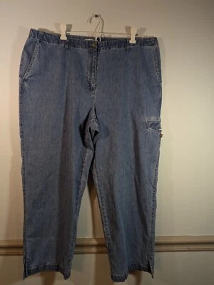 Orvis 女式牛仔裤 100% 棉短蓝色 18 码 (38x25) — 第 1/3 张图片