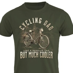 Vintage Radfahren Vater wie normal, aber viel kühler Radfahrer Fahrrad T-Shirt Vatertag - Bild 1 von 13
