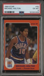 1984-85 Star Basketball #42 Michael Holton Phoenix Suns PSA 6 EX-MT - Picture 1 of 2