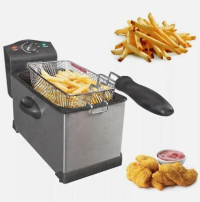 This Stainless Steel 3L (Oil Capacity) deep fat fryer is ideal for frying any... - Image 1 of 4