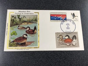 RW48 Ruddy Ducks Stamp First Day Cover 1981 - Colorado Silk Cachet Cover - Picture 1 of 2