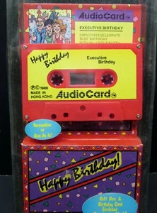 Happy Birthday Audio Card: Executive Cassette, NEW in Package - Imagen 1 de 3