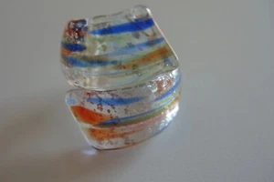 Ring from original Murano Glass Jewelry UNIQUE Handmade multicolour Size 16 - Picture 1 of 6