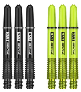 2 Sets Target Pro Grip Evo Midi Dart Schäfte - Versand mit Tracking - Schwarz Grün - Bild 1 von 1
