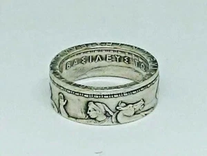 GREECE 20 drachmas  SILVER  COIN RING sizes 4 -12 made from genuine greek coin - Picture 1 of 3