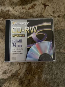 Memorex Professional Rewritable Compact Disk 74 Min CD-RW NEW Vintage - Picture 1 of 2