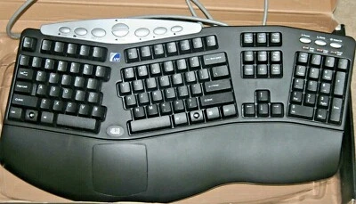 NEW Adesso TEMPEST ERGO KEYBOARD LEMO Tru-Form Media Contoured Ergonomic  Black - Image 1 of 4