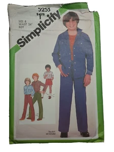 Simplicity 5253 motivi da cucire per ragazzi taglia 8 danni alla busta - Foto 1 di 5