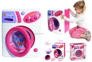 LAVATRICE GIOCATTOLO ROSA LAVA ASCIUGA con luci CM. 23 X 19 giocattolo bambina - Foto 1 di 7