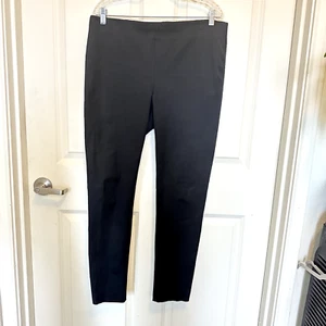 Lauren Ralph Lauren Hose Damen 12 schwarz zum Anziehen elastische Taille gerades Bein - Bild 1 von 8