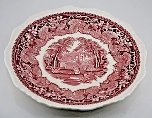 "Plato de ensalada Mason's piedra de hierro vista rosa sin adornos hecho en Inglaterra 7-7/8" - Imagen 1 de 3