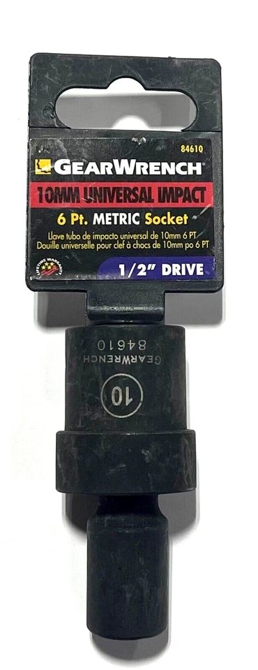 GearWrench 1/2" Drive 10mm Universal Impact Socket 6 Point 84610 - Image 1 of 1