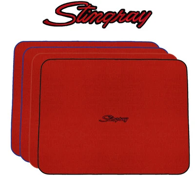 Tapete Lloyd Velourtex deck pequeno tapete para 1968-1982 Corvette (#L2990) vermelho tocha - Imagem 1 de 4