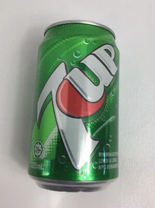 LATA DE REFRESCO 7-UP 325 ml Balal India parte superior sellada parte inferior abierta verde - Imagen 1 de 12