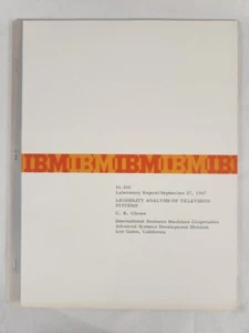 IBM Laborbericht Laboranalyse des Fernsehens von C.K. Clauer ~ 27. September 1967 - Bild 1 von 5