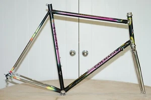 58CM COLNAGO MASTER OLYMPIC FREULER ART DECOR PAINT SCHEME ROAD BIKE FRAME SET - Picture 1 of 12