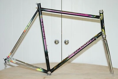 58CM COLNAGO MASTER OLYMPIC FREULER ART DECOR PAINT SCHEME ROAD BIKE FRAME SET - Image 1 of 4
