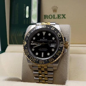 Rolex GMT-Master II 18K Yellow Gold Steel Jubilee Automatic Watch 126713GRNR - Picture 1 of 6