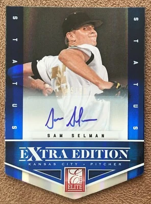 Sam Selman 2012 Elite Extra Edition Autograph Blue Die-Cut Rookie #25 /50 Royals - Image 1 of 3