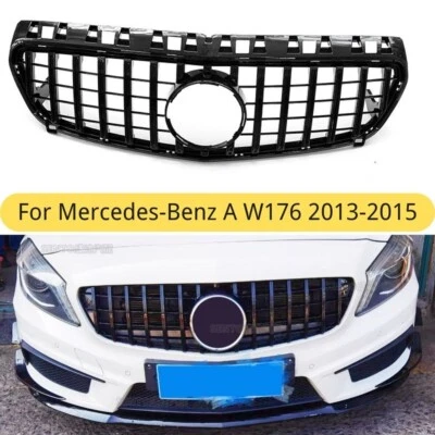 GT Style Black Front Bumper Grille For Merdedes-Benz A180 A200 W176 2013-2016 - Изображение 1 из 4