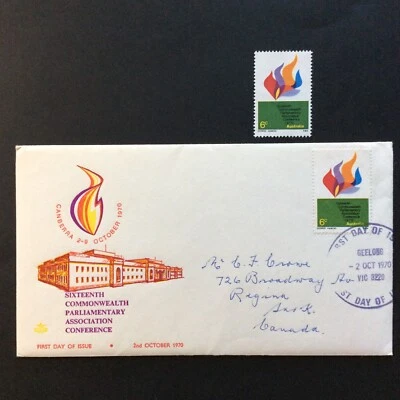 BroadviewStamps Australia #487 FDC incl MNH VF single. - Image 1 of 3