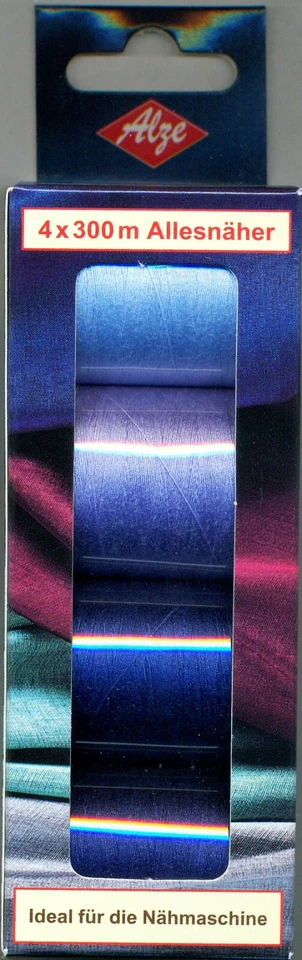 🧵4🧵 Rollen Nähgarn 1200m Blautöne Nähmaschinengarn Alze Syngarn Allesnäher - Bild 1 von 1