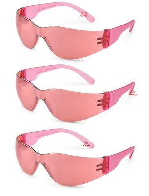 Paquete de 3 pares/paquete de gafas de seguridad Gateway Starlite pequeñas rosa espejo para mujer Sun Z87+ Foto 1 de 4