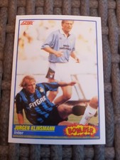 1992 JURGEN KLINSMANN SCORE 92 FOOTBALL CARD INTER MILAN LIKE PANINI RARE SOCCER