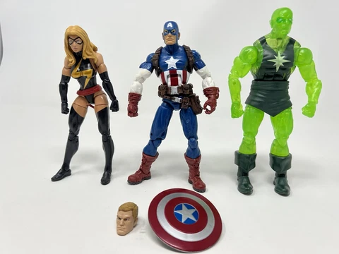 Marvel Legends Target Exclusive 3 Pack Cap America Ms. Marvel Radioactive Man Cover