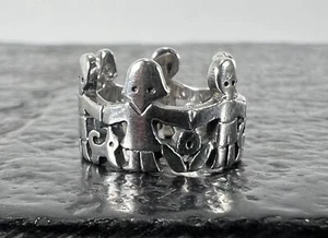 JAMES AVERY PAPER DOLLS RING- 925 Sterling Silver Size 4 ~ 4.4 Grams - Picture 1 of 11