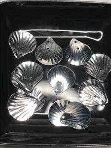 Sequins Shell Fan Silver Metallic 14mm DIY Craft Embellishment - Bild 1 von 2