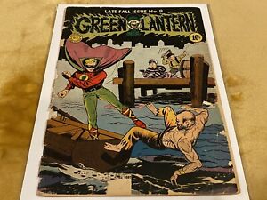 RARE 1943 DC Comics Green Lantern #9 Early Golden Age Issue Cover Detached Cover