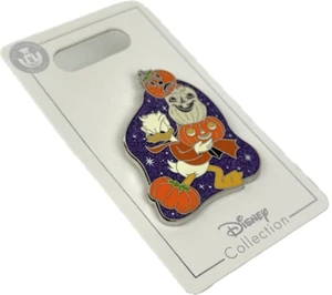 Disney Parks Nickel Purple Glitter Halloween Donald Duck Stacked Pumpkins Pin - Picture 1 of 2