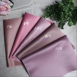 Satin Silk Fabric Plain Cloth Bridal Wedding Dress Costume DIY Bedding Sewing - Picture 1 of 4