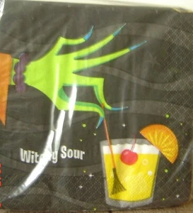 NUEVAS SERVILLETAS Witchy SOUR Creative Expressions Cóctel Mano Bruja Negra Halloween - Imagen 1 de 1