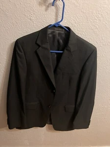 Chaps Jacket Kids Boys 18R Black Blazer Polyester Blend 2 Button Suit Coat - Picture 1 of 8