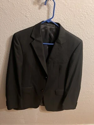 Chaps  Jacket Kids Boys 18R Black Blazer Polyester Blend 2 Button Suit Coat - Image 1 of 4