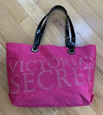 Victoria Secret Getaway Pink and Studded Silver Sequins Tote Bag - Image 1 of 4