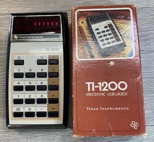 Vintage 70's Texas Instruments TI-1200 Vintage Calculator in Box Working Great - Bild 1 von 7
