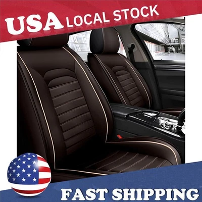 For Toyota Tacoma Car Seat Cover Full Set Leather 5-Seats Front Rear us - Image 1 of 4