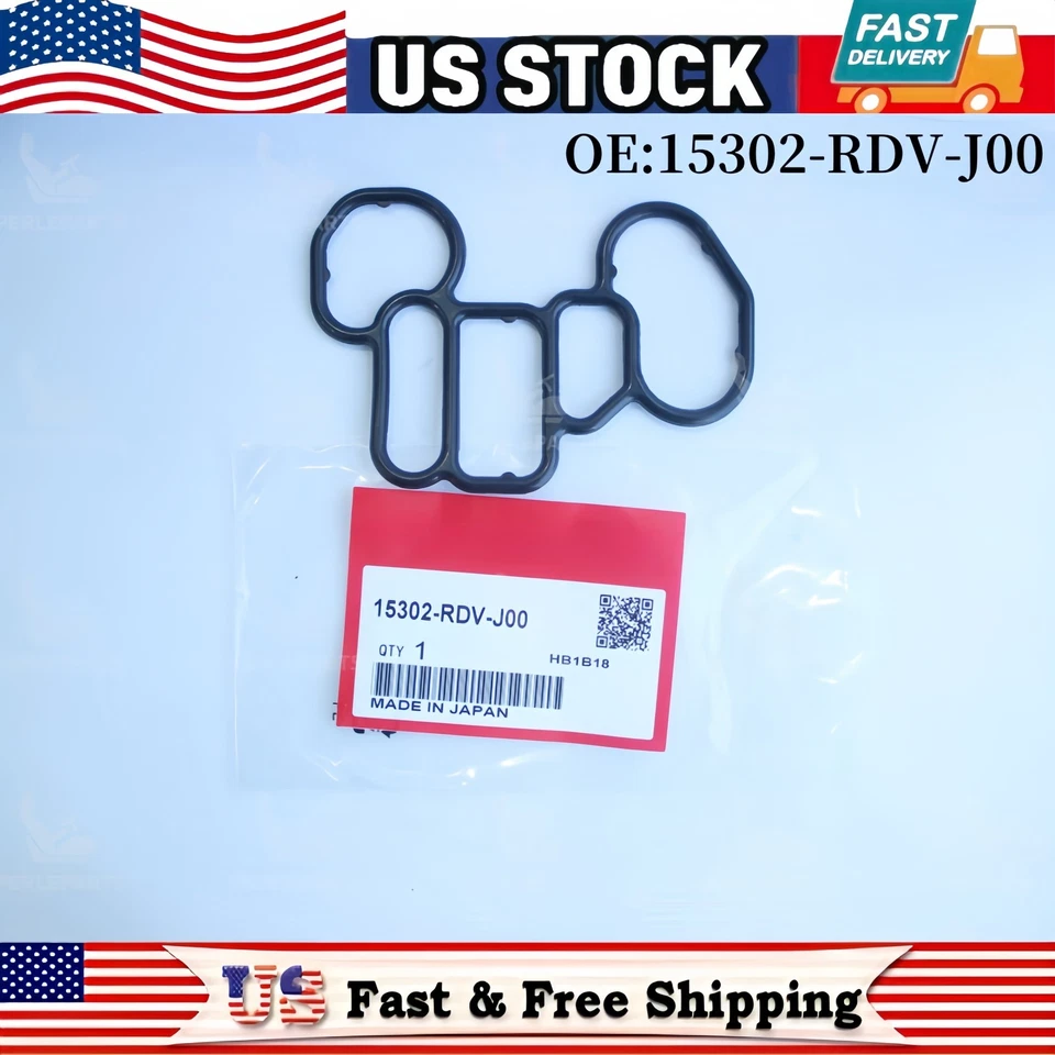 OEM Oil Filter Base Housing Gasket For 2005-2017 Honda Odyssey 15302-RDV-J00 - Image 1 of 4