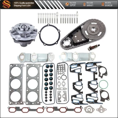 Kit de cadena de distribución y juego de juntas de cabezal de bomba de agua para Buick Century 2003 personalizado 3.1 Foto 1 de 4