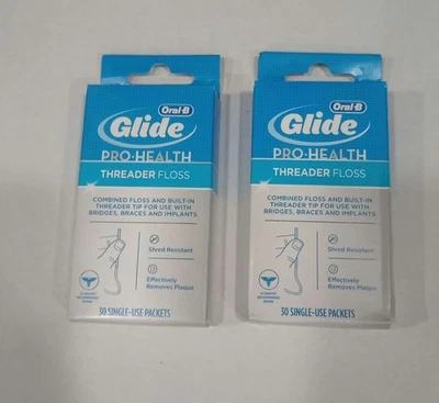 2x OralB GLIDE ProHealth Hilo dental 30 paquetes de un solo uso ORIGINAL Foto 1 de 3