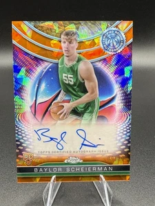 2025 Topps Chrome Baylor Scheierman Auto #/25 Certified RC Boston Celtics - Picture 1 of 3