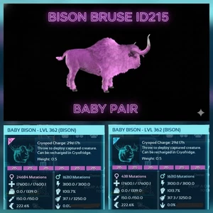 BISON TOP STATUS BABY COPPIA ARK ASCENDED PVE PC/XBOX/PS5 UFFICIALE - Foto 1 di 5