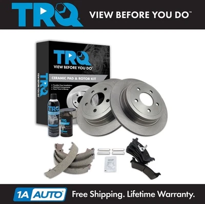TRQ Rear Ceramic Brake Pad & Rotor Kit Fits 2003 Ford Explorer Sport — 第 1/4 张图片